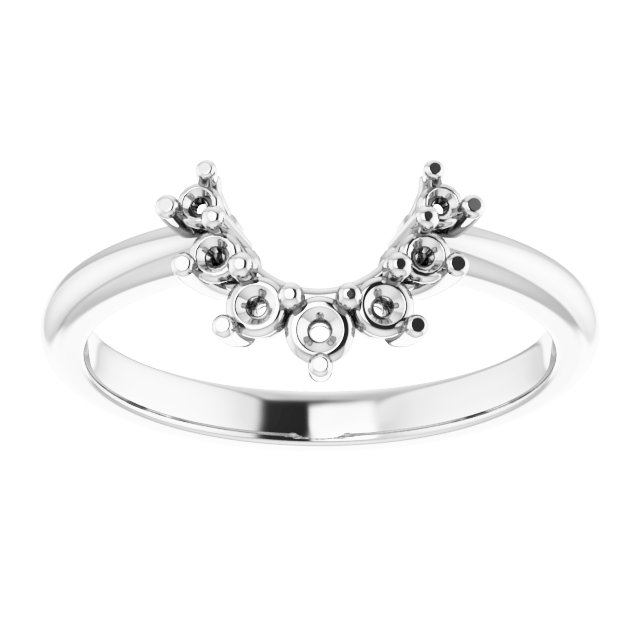 Band Mounting for 12x8 mm Pear Ring view 3