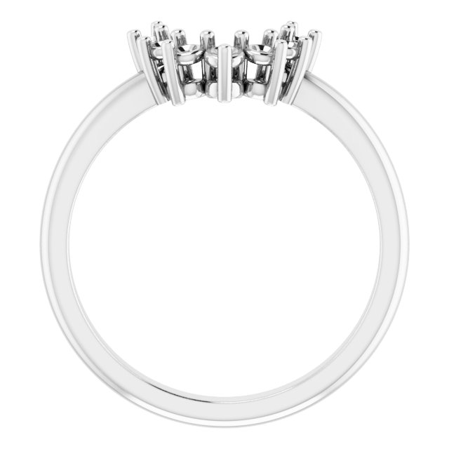 Band Mounting for 12x8 mm Pear Ring view 2