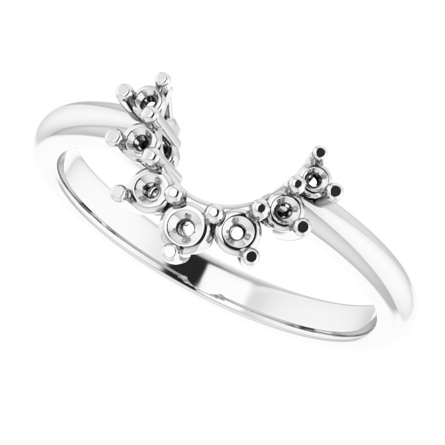 Band Mounting for 12x8 mm Pear Ring view 5