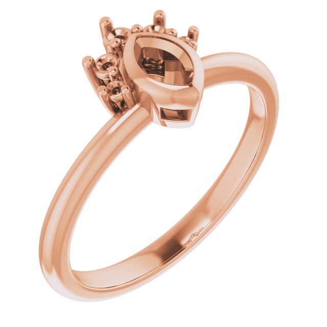 Bezel-Set Accented Asymmetric Engagement Ring