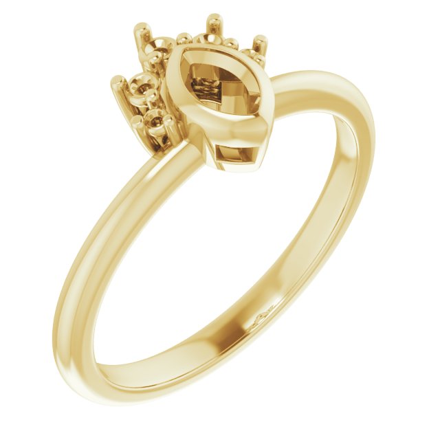 Bezel-Set Accented Asymmetric Engagement Ring