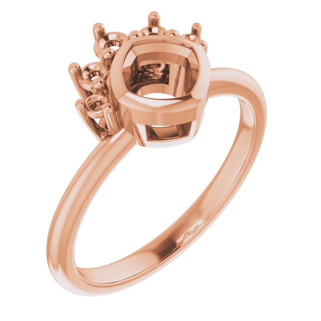 Bezel-Set Accented Asymmetric Engagement Ring