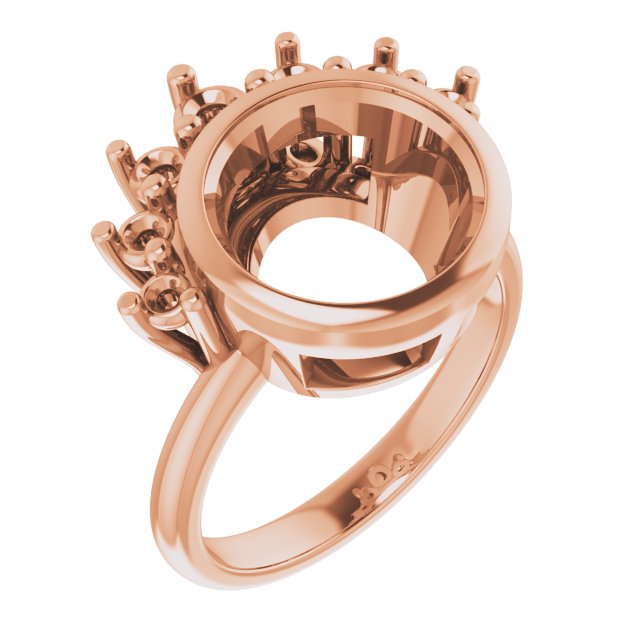Bezel-Set Accented Asymmetric Engagement Ring