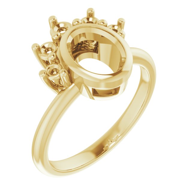 Bezel-Set Accented Asymmetric Engagement Ring