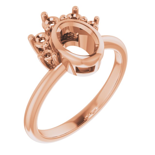 Bezel-Set Accented Asymmetric Engagement Ring