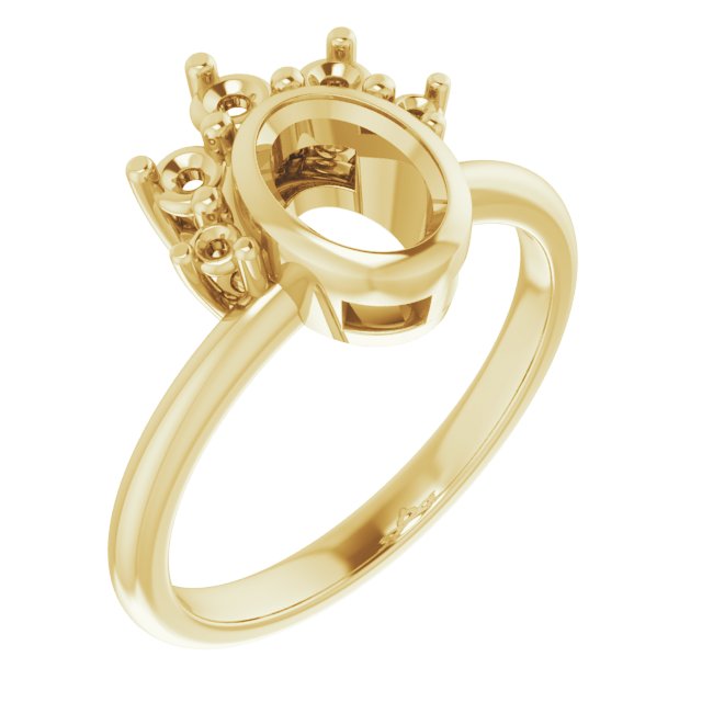 Bezel-Set Accented Asymmetric Engagement Ring