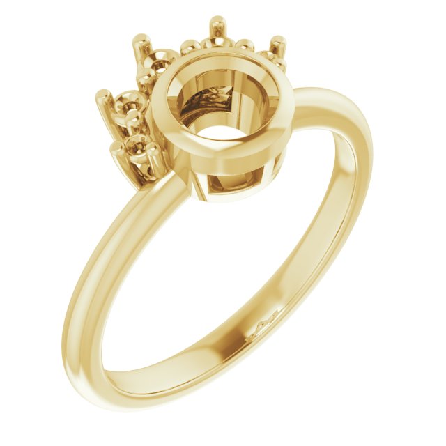 Bezel-Set Accented Asymmetric Engagement Ring