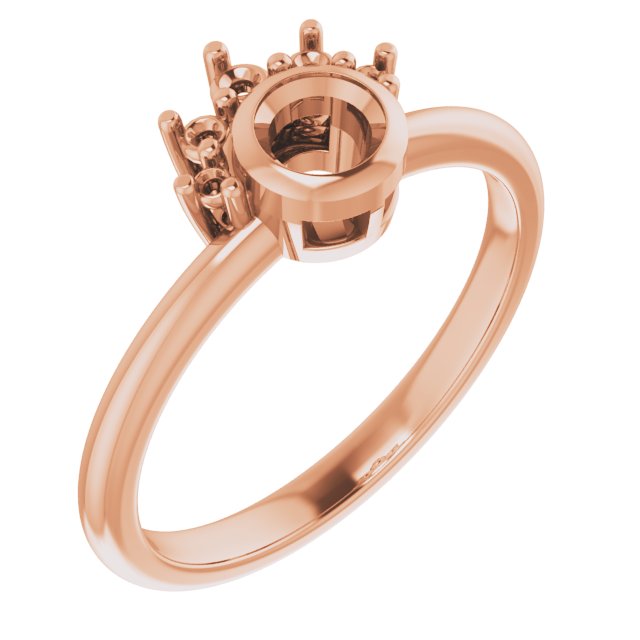 Bezel-Set Accented Asymmetric Engagement Ring
