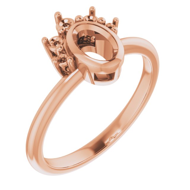 Bezel-Set Accented Asymmetric Engagement Ring