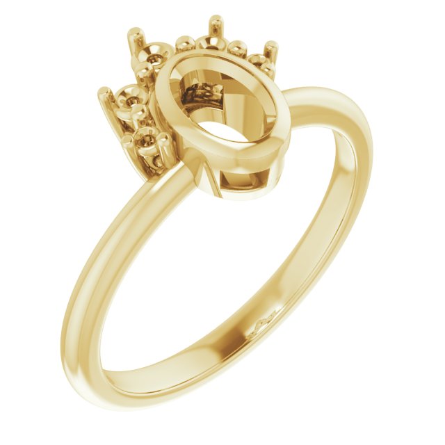 Bezel-Set Accented Asymmetric Engagement Ring