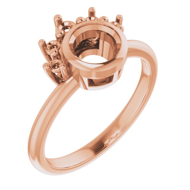 Bezel-Set Accented Asymmetric Engagement Ring