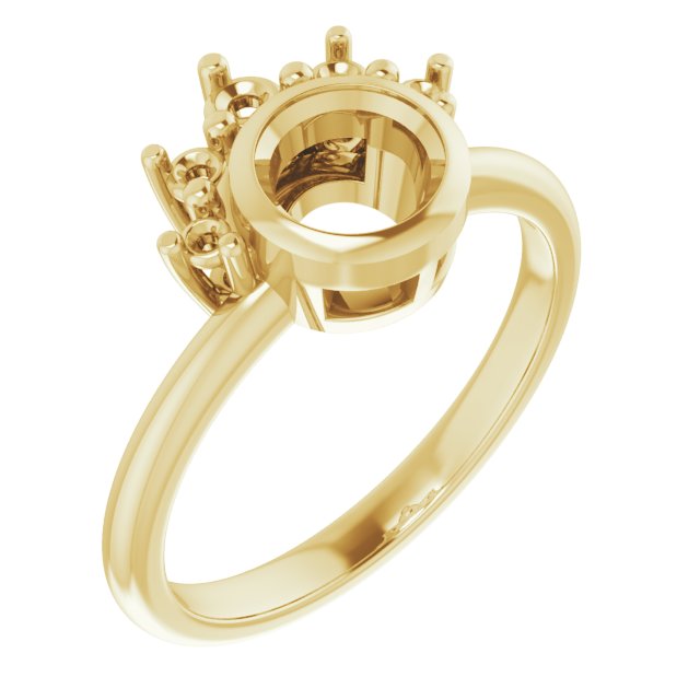 Bezel-Set Accented Asymmetric Engagement Ring