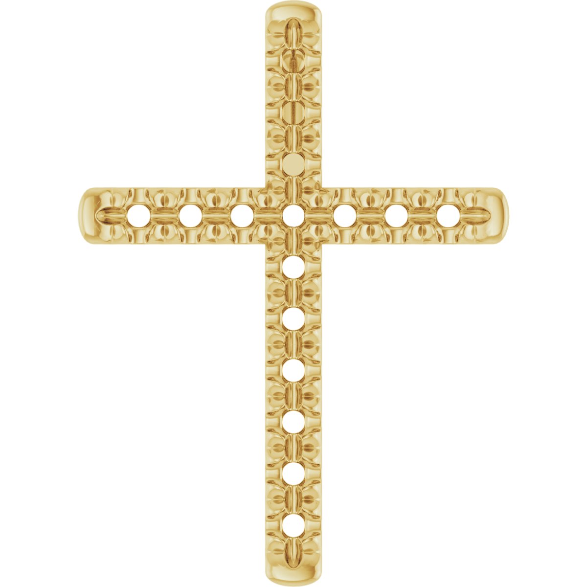 14K Yellow 1/3 CTW Diamond French-Set Cross Pendant