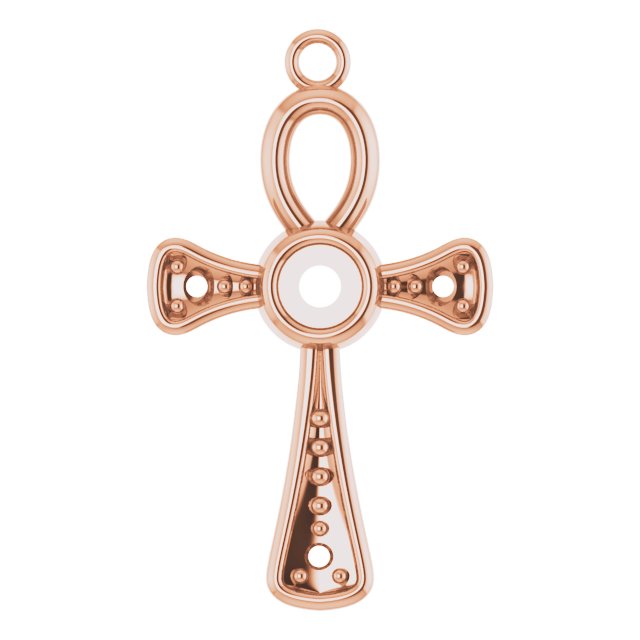 Ankh Cross Cabochon Dangle
