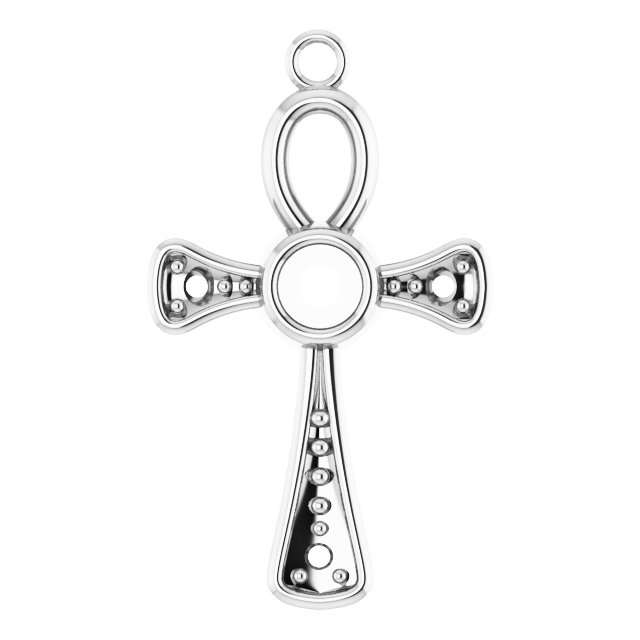 Ankh Cross Cabochon Dangle