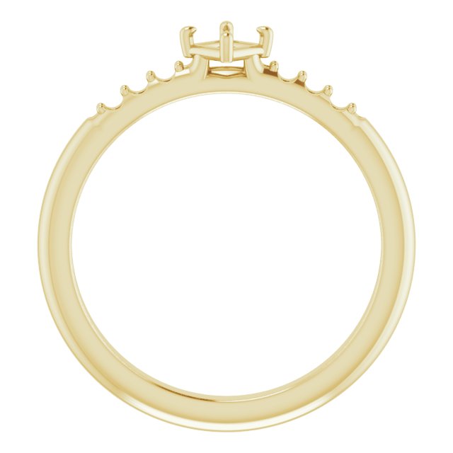 14K Yellow 1/4 CTW Diamond Stackable Ring