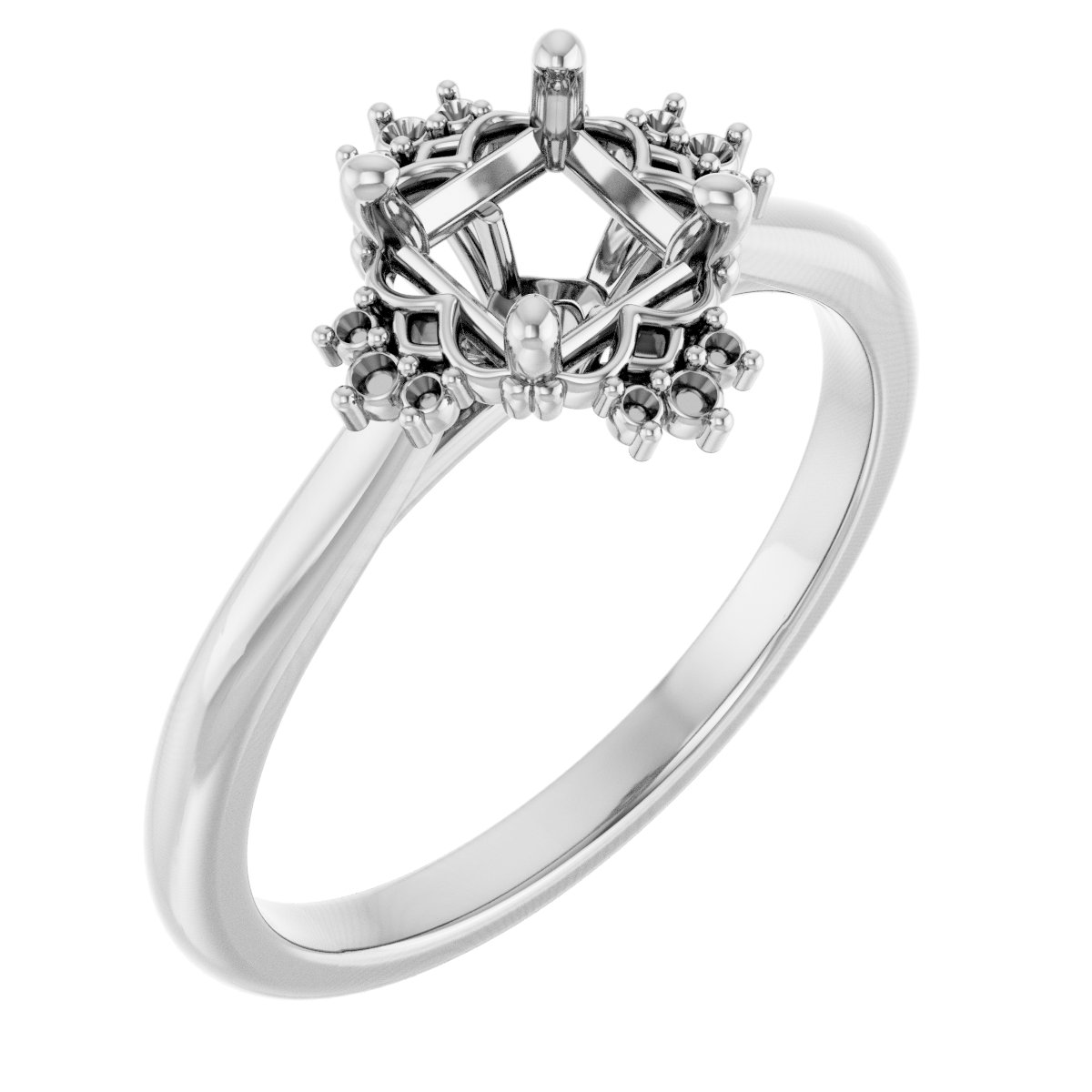 Accented Engagement Ring