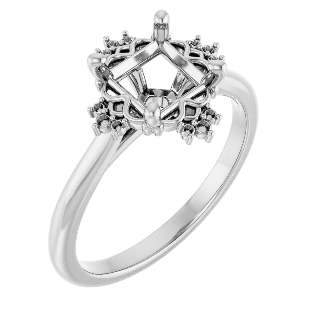 Accented Engagement Ring