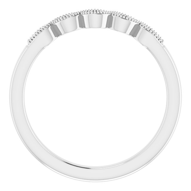 Band Mounting for 8x5 mm Pear Ring view 2
