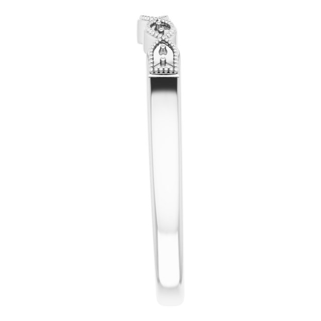 Band Mounting for 8x5 mm Pear Ring view 4