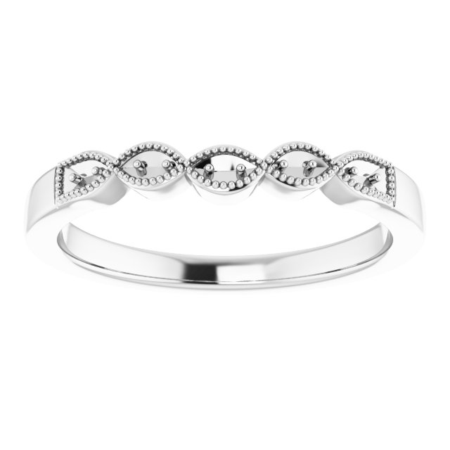 Band Mounting for 8x5 mm Pear Ring view 3