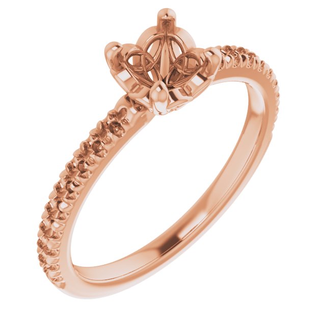 Accented Celtic-Inspired Engagement Ring or Band