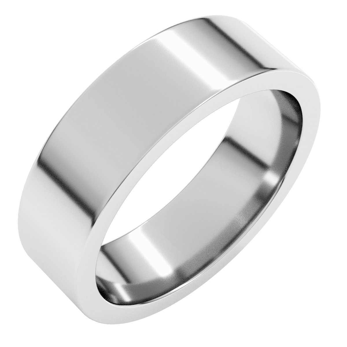 10K White 5.5 mm Flat Comfort Fit Band Size 8