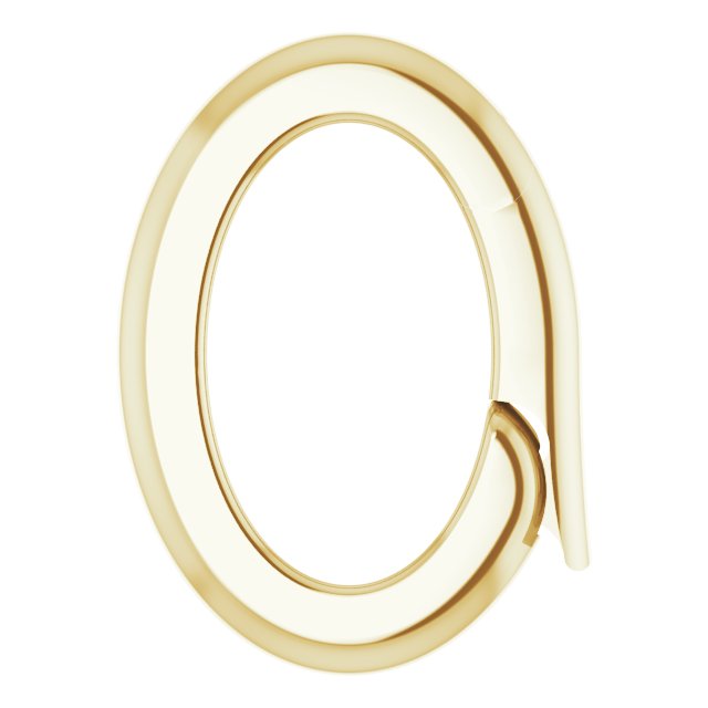 14K Yellow Gold 6.5x4 mm ID Charm Bail