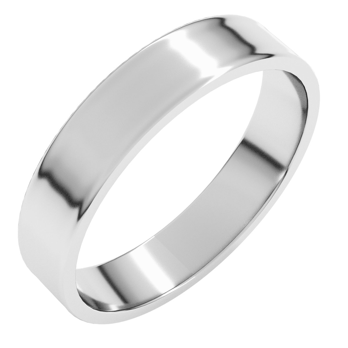 Sterling Silver 4 mm Flat Ultra-Light Band Size 4