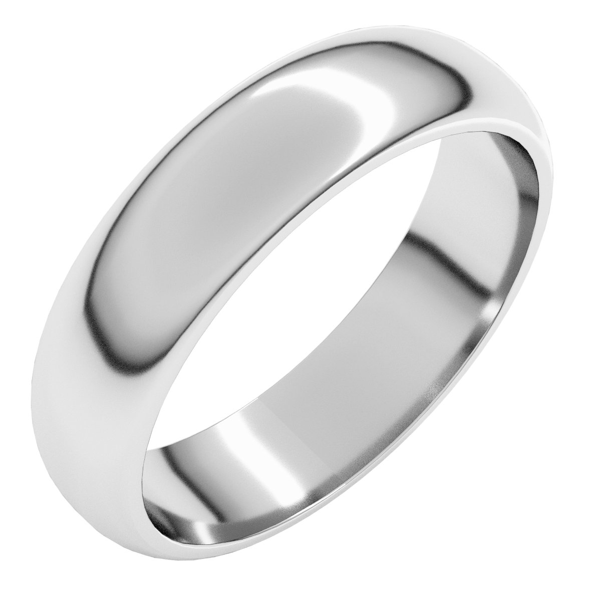 Palladium 5 mm Half Round Band Size 4