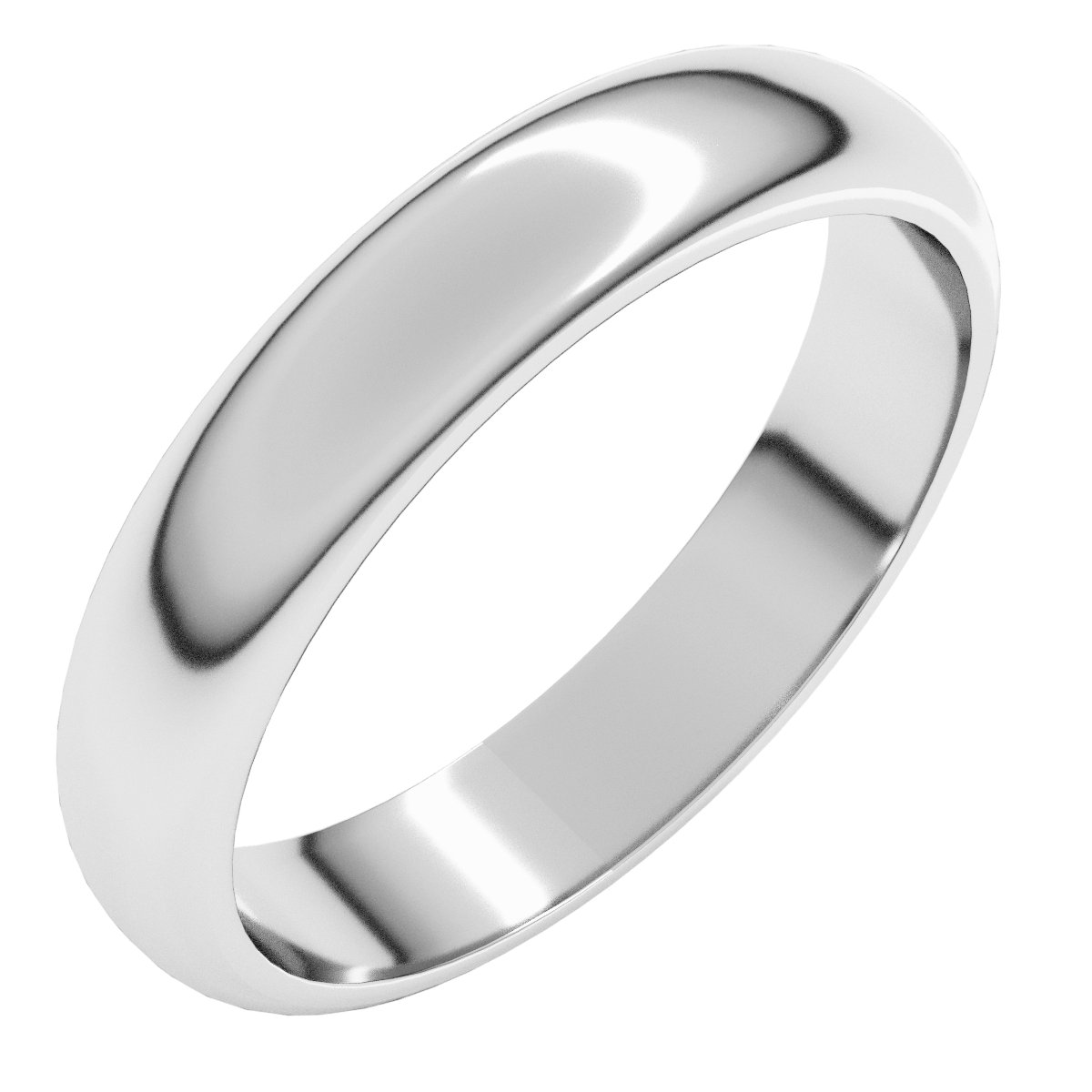 Palladium 4 mm Half Round Band Size 4