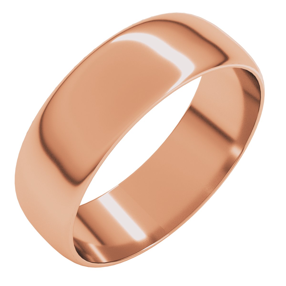 10K Rose 6 mm Half Round Ultra-Light Band Size 4