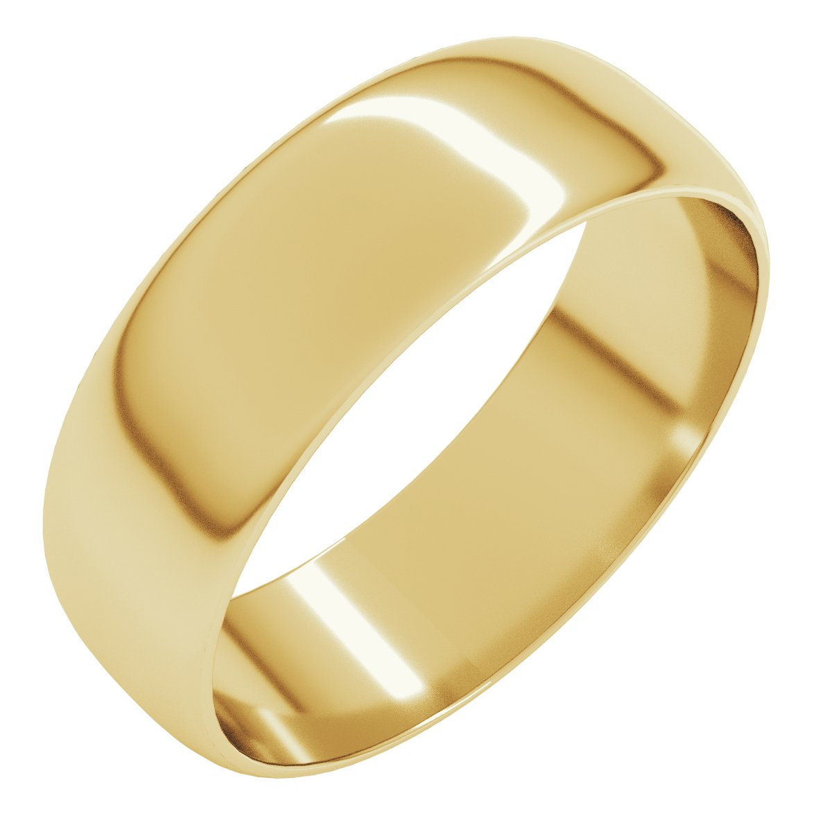 10K Yellow 6 mm Half Round Ultra-Light Band Size 4