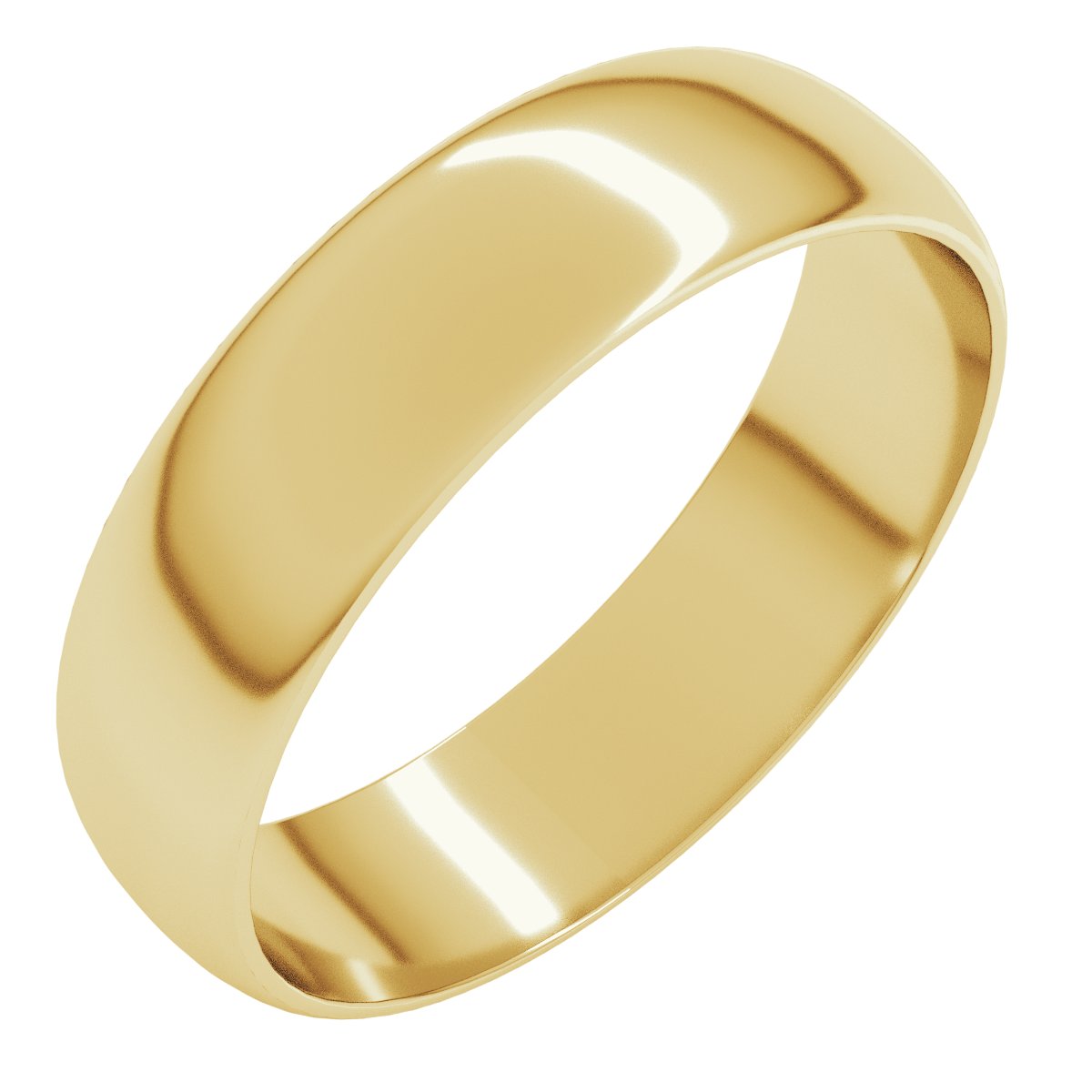 10K Yellow 5 mm Half Round Ultra-Light Band Size 4