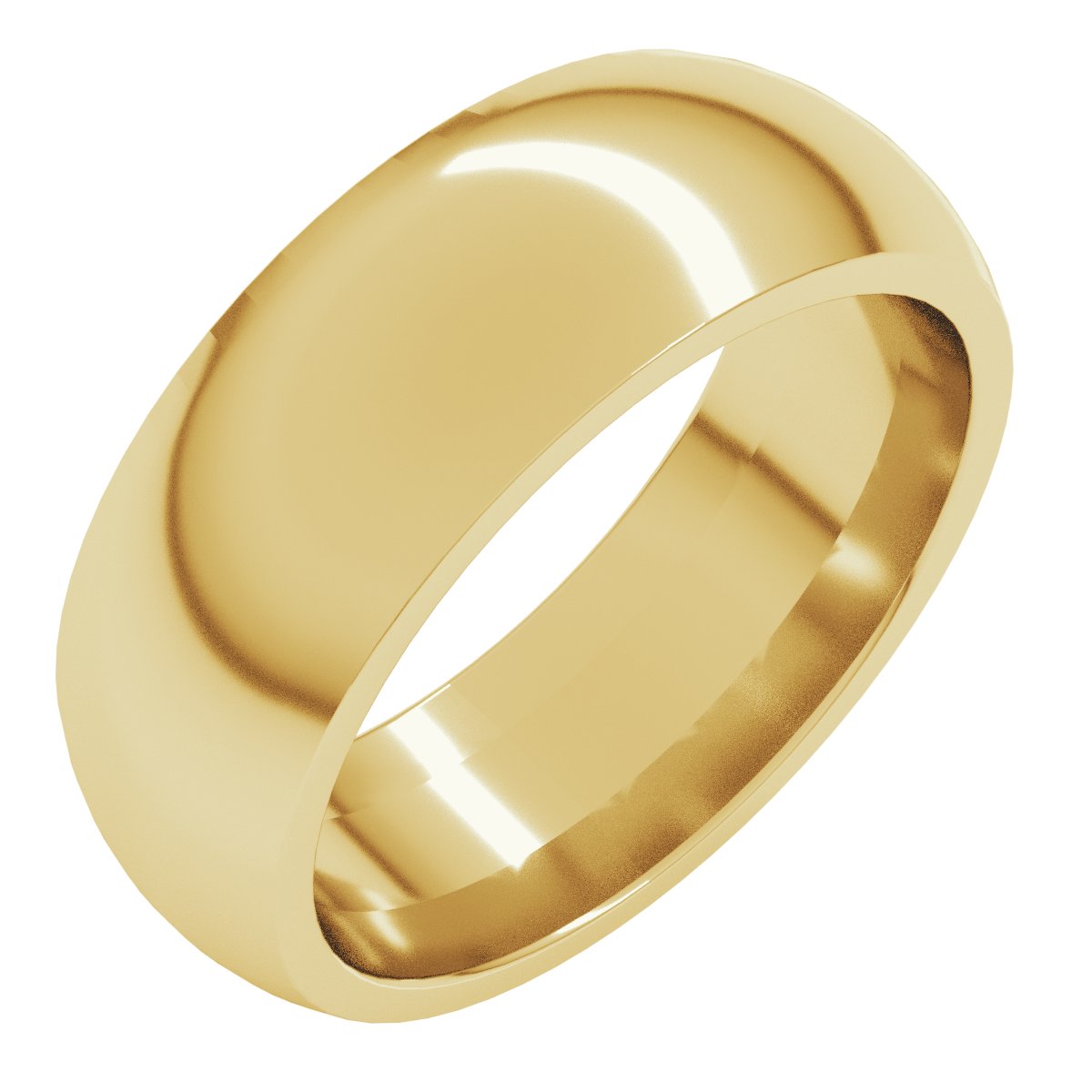 14K Yellow 5.5 mm Half Round Comfort Fit Band Size 4.5