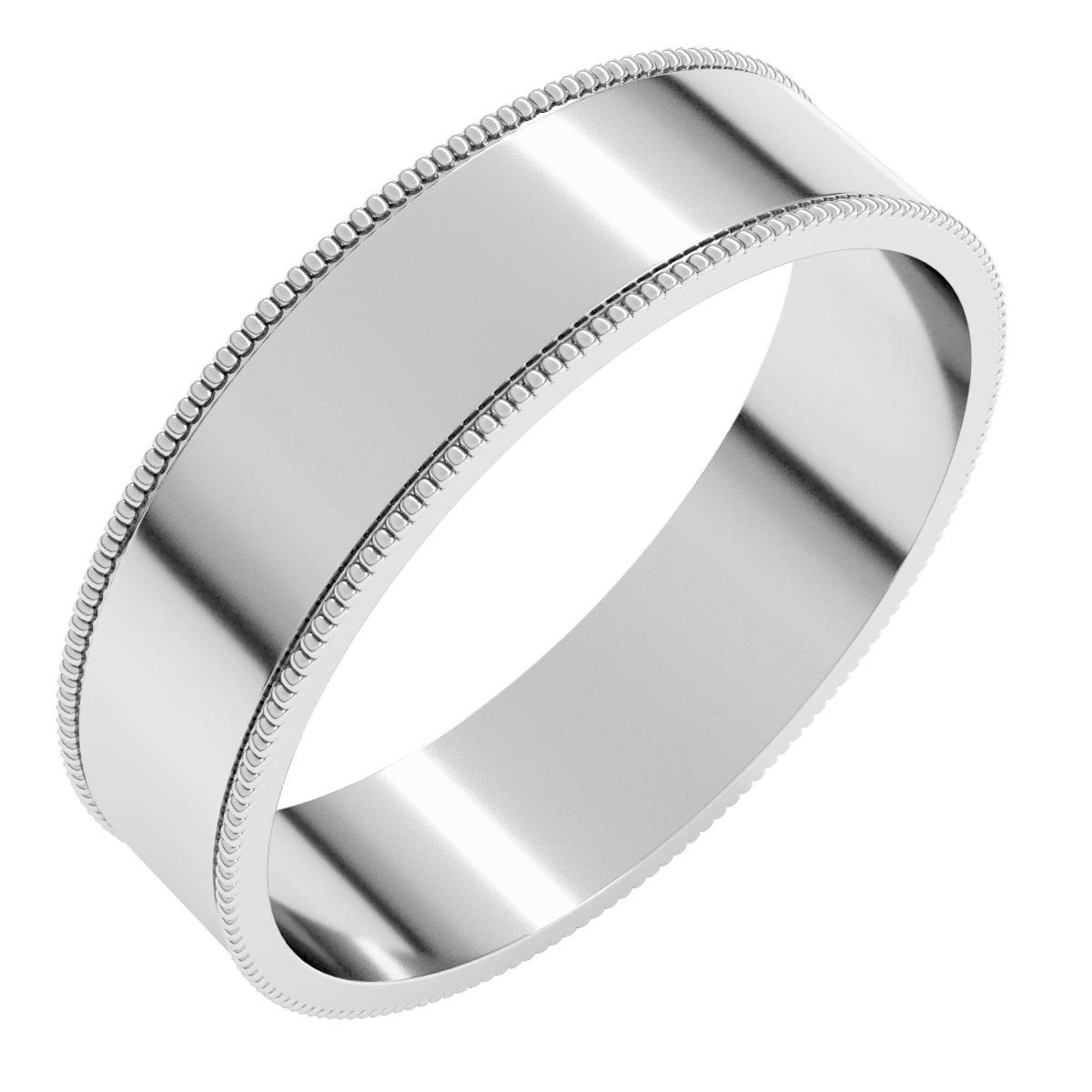 Milgrain Comfort-Fit Flat Band