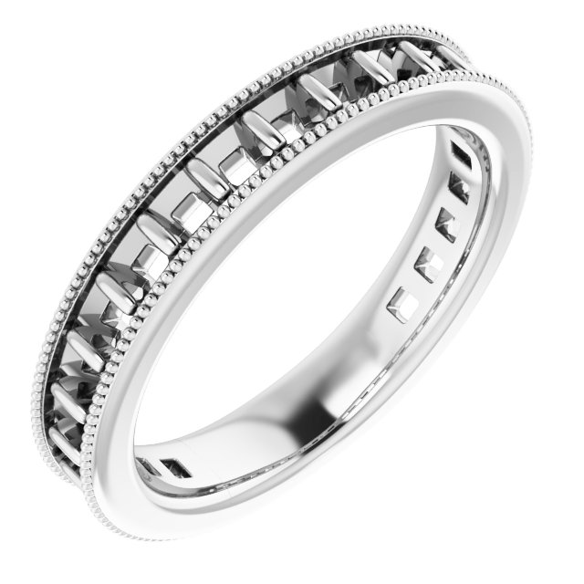 14K White 1 CTW Natural Diamond Anniversary Band