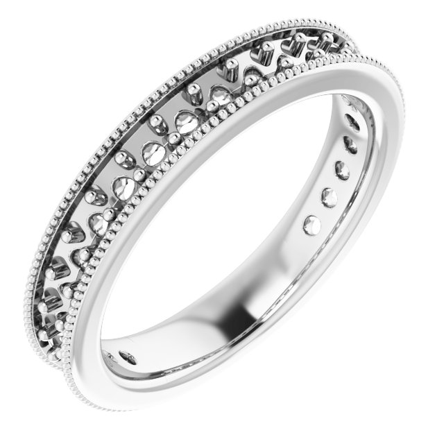 14K White 3/4 CTW Natural Diamond Anniversary Band