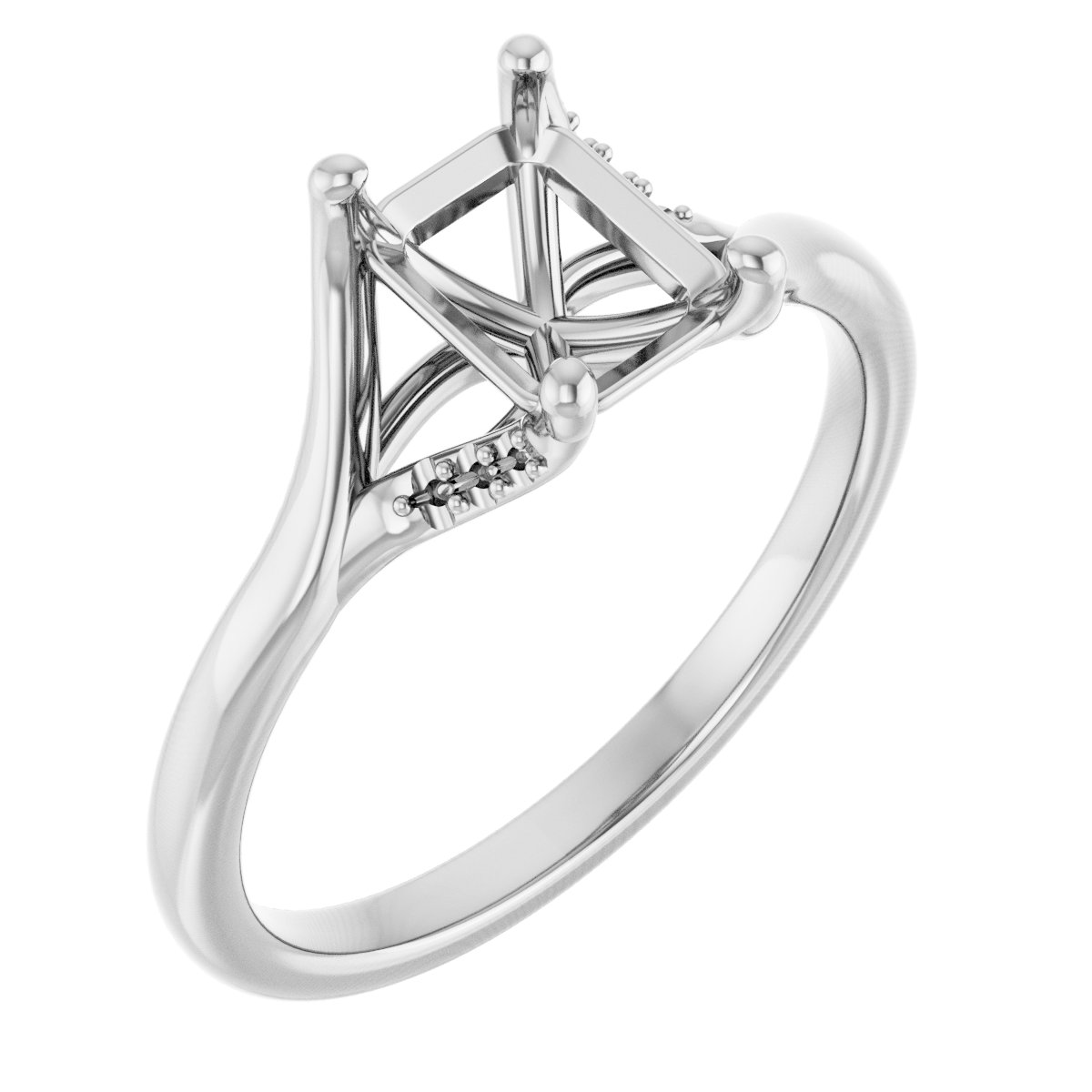 Accented Engagement Ring