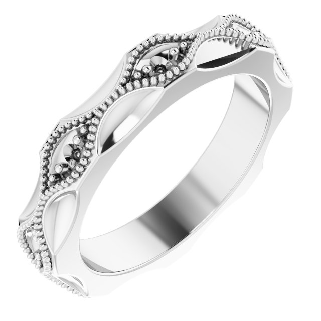 Vintage-Inspired Eternity Band engagement ring setting