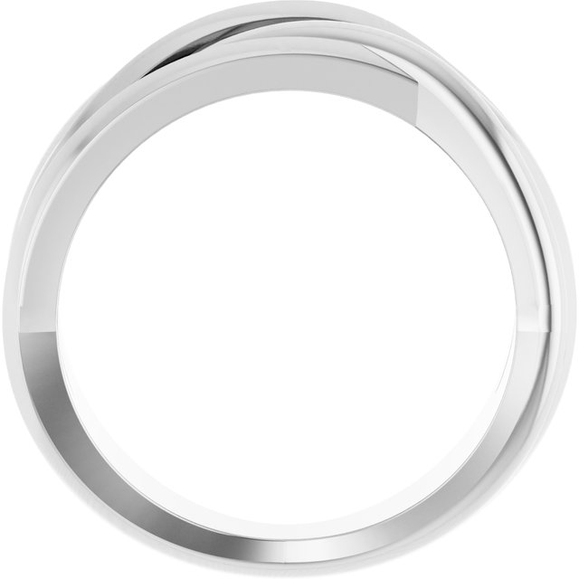14K White Negative Space Freeform Ring