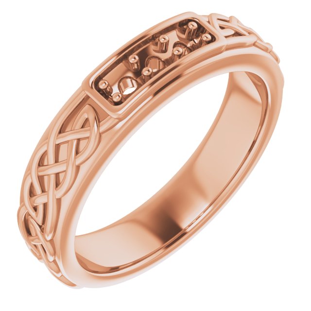 14K Rose 1/5 CTW Natural Diamond Men-s Band