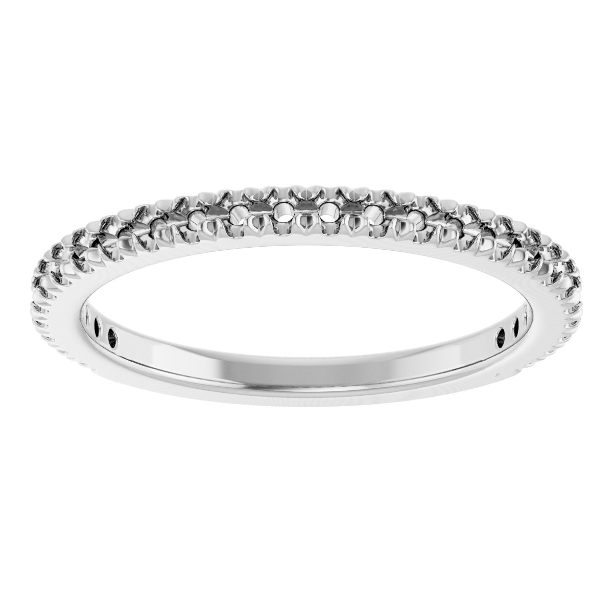 14K White 1/3 CTW Diamond French-Set Anniversary Band