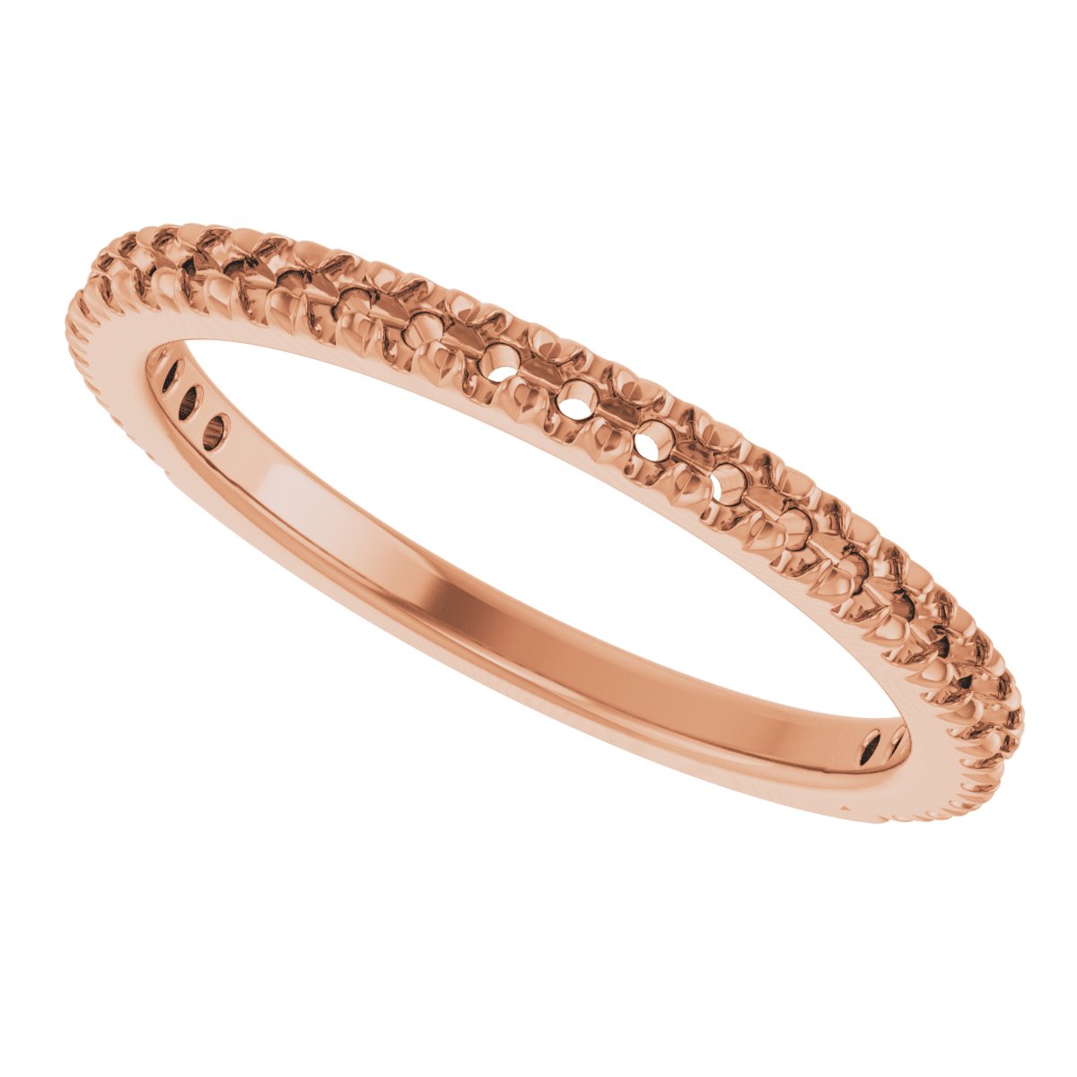 14K Rose 1/3 CTW Diamond French-Set Anniversary Band