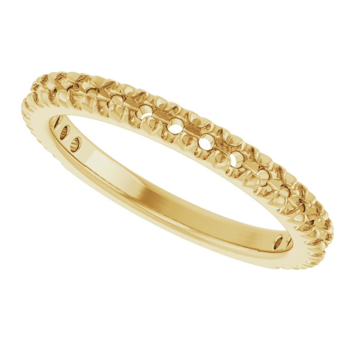 14K Yellow 5/8 CTW Diamond French-Set Anniversary Band