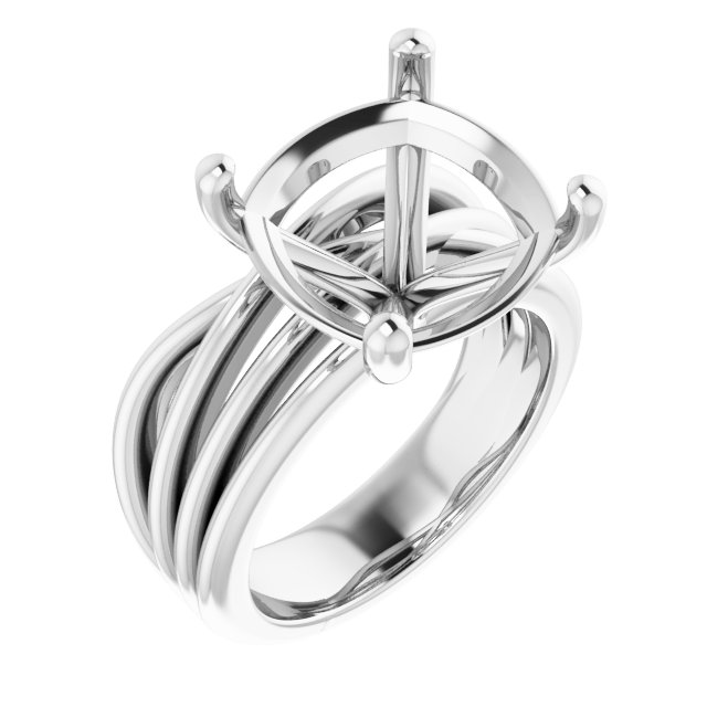 Solitaire Asymmetric Engagement Ring