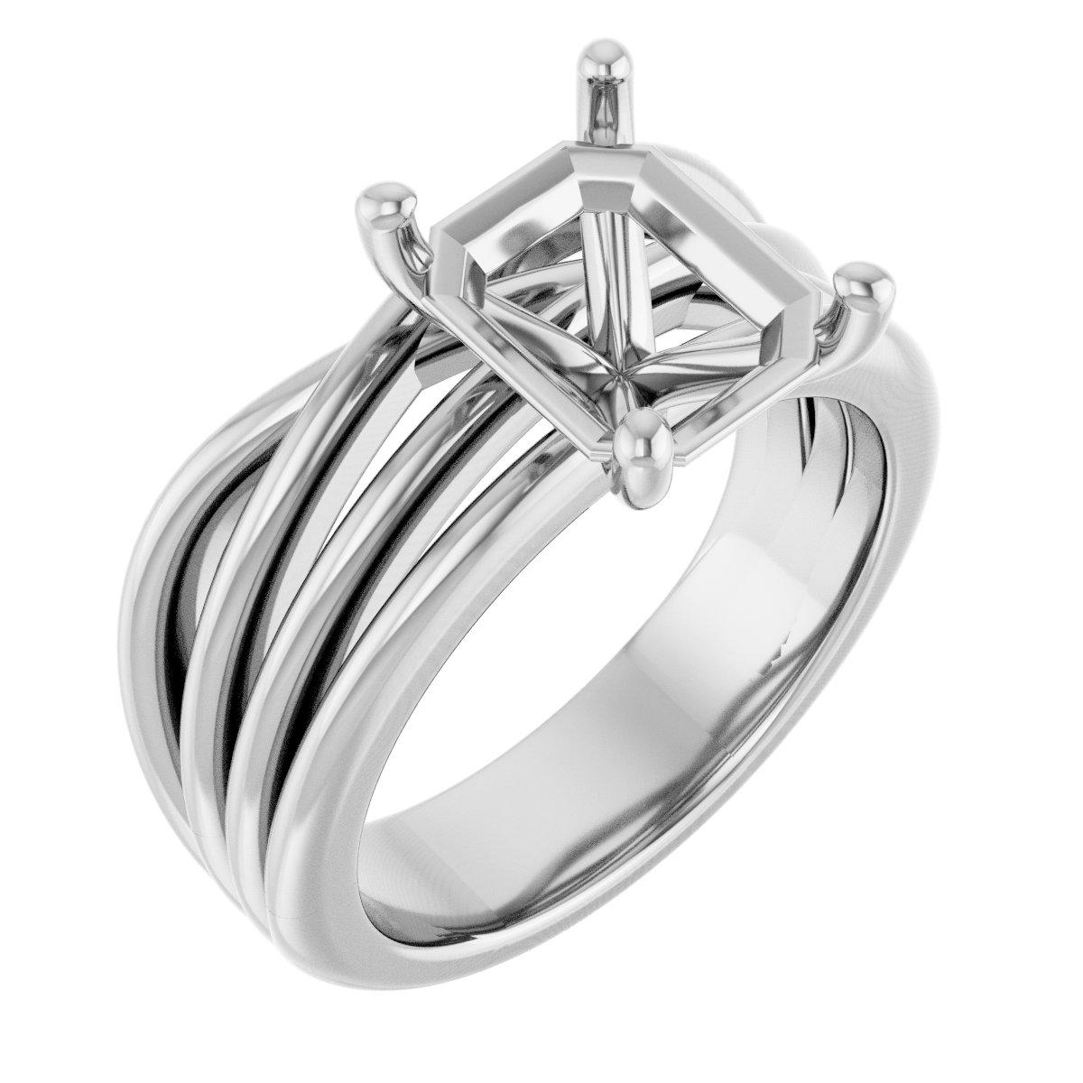 Solitaire Asymmetric Engagement Ring