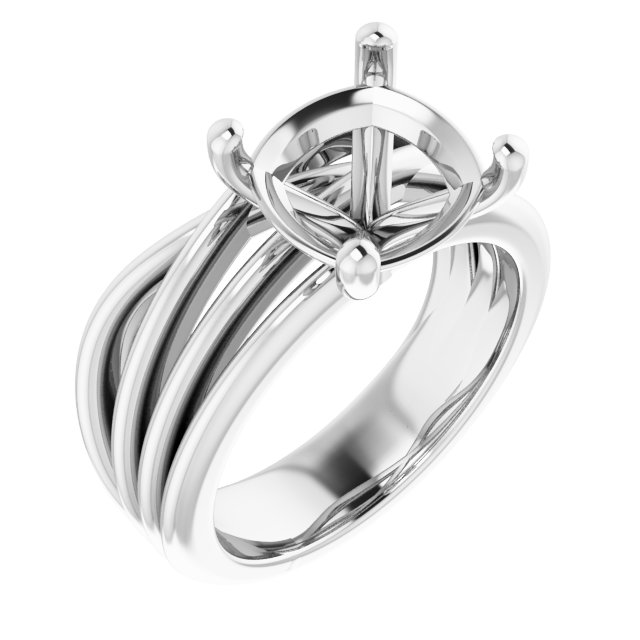 Solitaire Asymmetric Engagement Ring