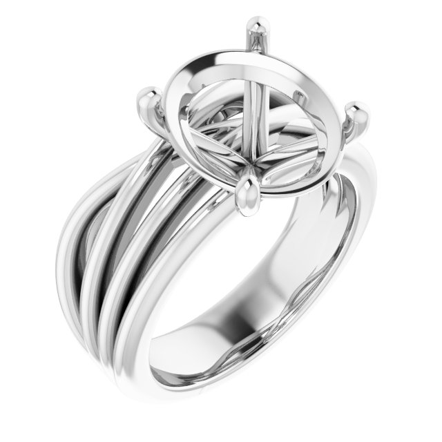 Solitaire Asymmetric Engagement Ring