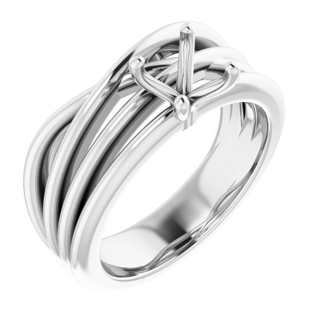 Solitaire Asymmetric Engagement Ring